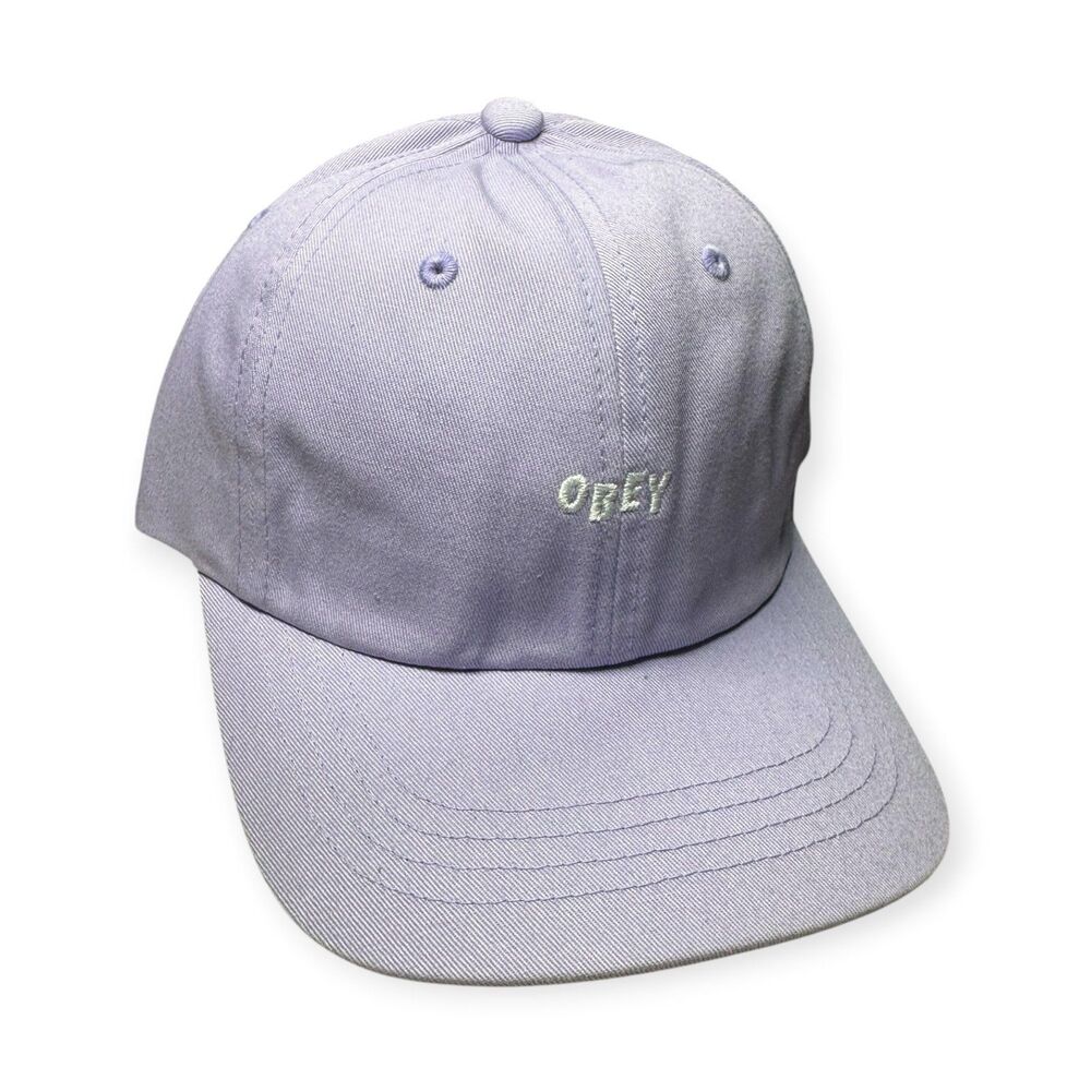 Obey Light Purple Strapback Hat Bold Twill 6 Panel OSFM Adjustable Skater Y2K